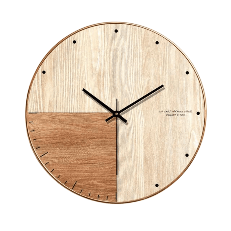Six to Nine Wooden Clock