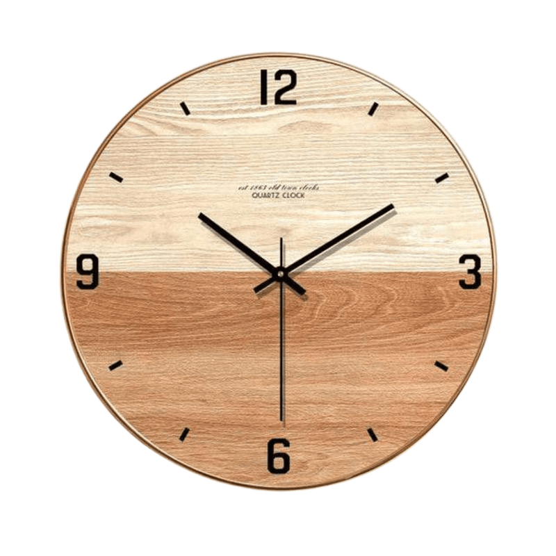 Half Wooden Clock