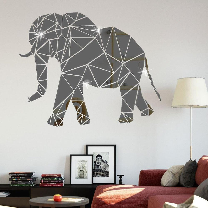 Geometric Elephant Mirror Decal