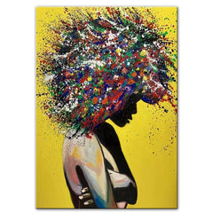 Abstract Afro Canvas Poster