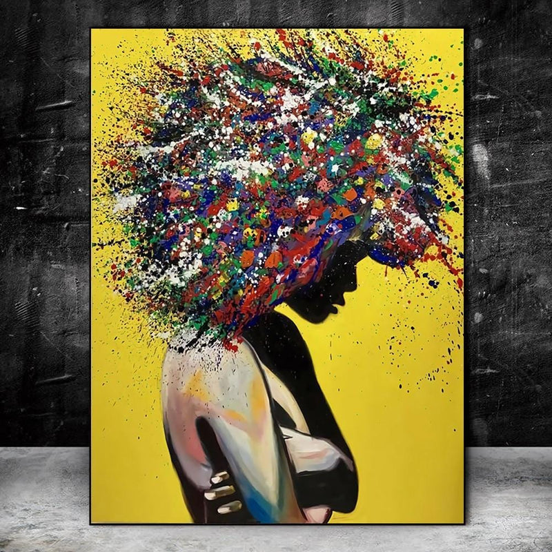 Abstract Afro Canvas Poster