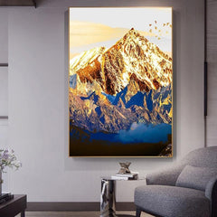 Golden Mountain Tops Canvas