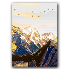 Golden Mountain Tops Canvas