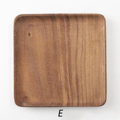 Square Acacia Plate Set