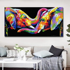 Abstract Elephant Canvas