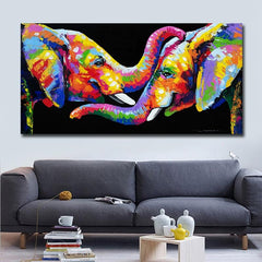 Abstract Elephant Canvas