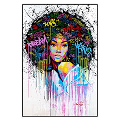 Graffiti Dream Afro Canvas