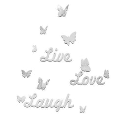 Live Laugh Love Mirror Decal